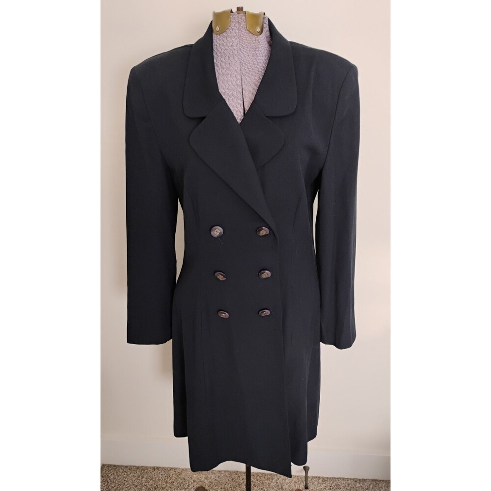 Vtg Double Breasted Dress Women's Military Lois Snyder Dani Max Office Career 8